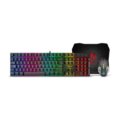 Kit Gamer Cybertel Xtreme GT1800: Teclado, Mouse LED y Pad