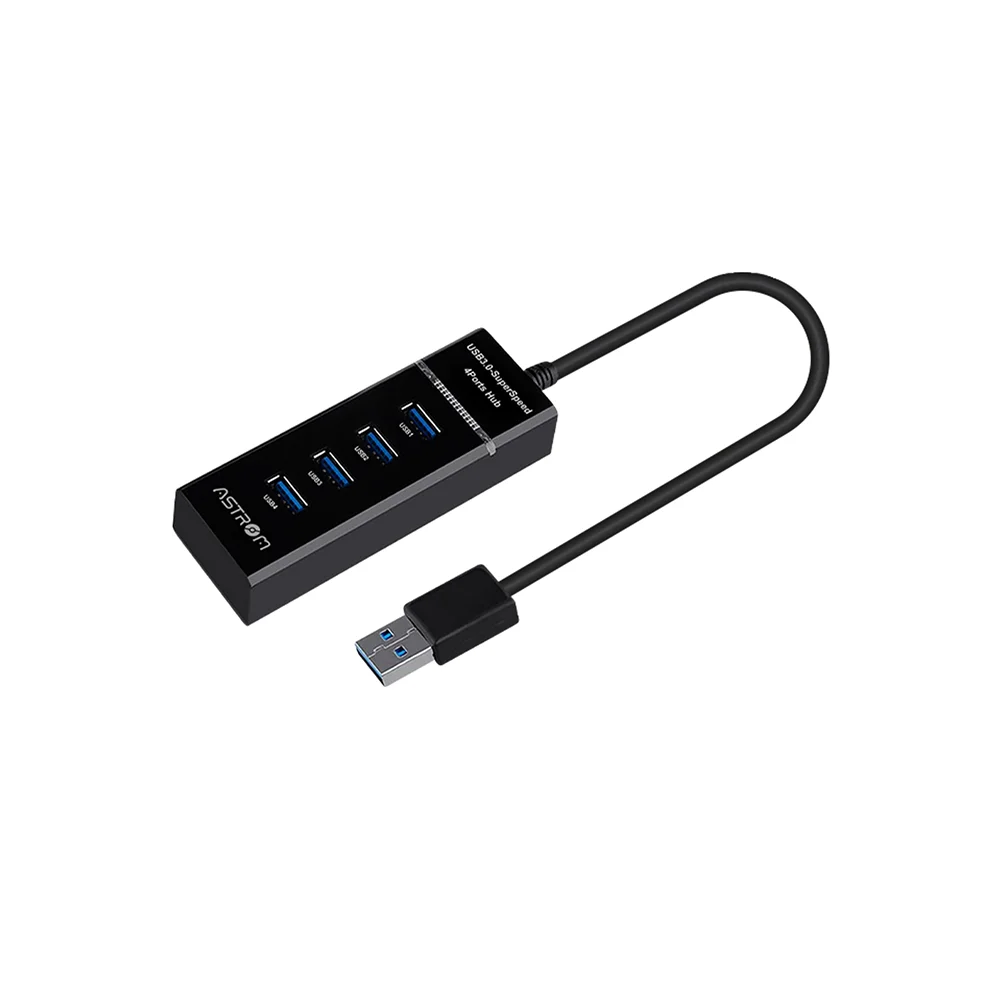 Hub USB Multi-puerto Astrom AST H3400 - 4 Puertos 3.0 Alta Velocidad