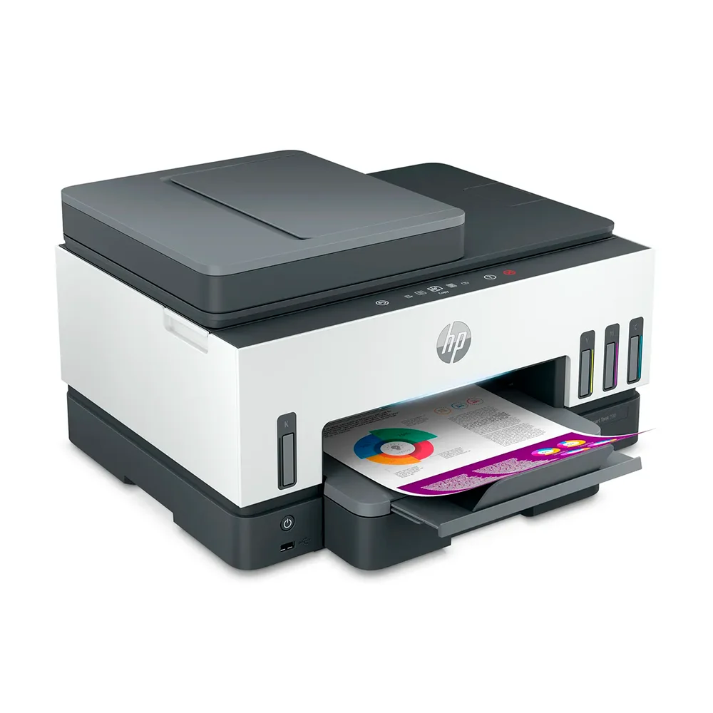 Impresora Multifuncional HP Smart Tank 790 (4WF66A) | Tinta Continua Color A4 | 15 ppm | Dúplex automático | Wi-Fi, Ethernet, USB, Fax