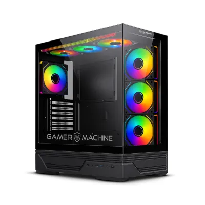 Gabinete Gamer Micronics Ranger MIC FC1008 - Black 7Fan ARGB Double Halo Iluminación LED