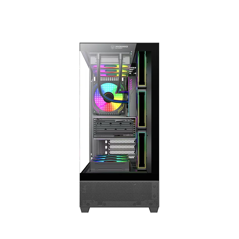 Gabinete Gamer Micronics MIC FC1021 - White 7Fan ARGB Iluminación LED