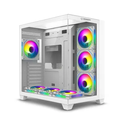 Gabinete Gamer Micronics Megatron MIC GFC1003W.7 - White 7Fan ARGB (7 Cooler) Refrigeración
