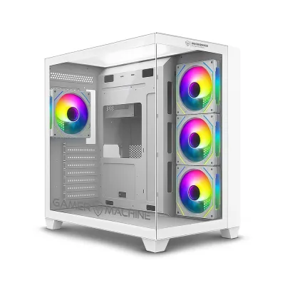 Gabinete Gamer Micronics Megatron MIC GFC1003W - White 4Fan ARGB (4 Cooler) Refrigeración