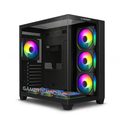 Gabinete Gamer Micronics Megatron MIC GFC1003 - Black 7Fan ARGB Iluminación LED