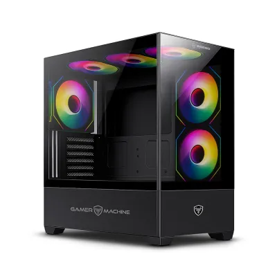 Gabinete Gamer Micronics Icube MIC GC800-6 - Black 6Fan RGB Iluminación LED