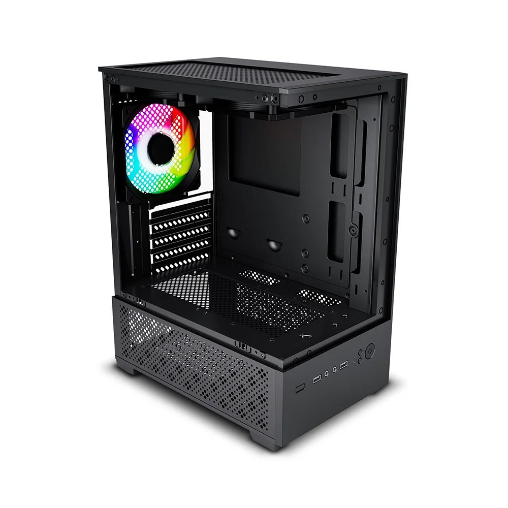 Case Gamer Enkore Avenger ENK C3006 con 5 Ventiladores ARGB Color Negro