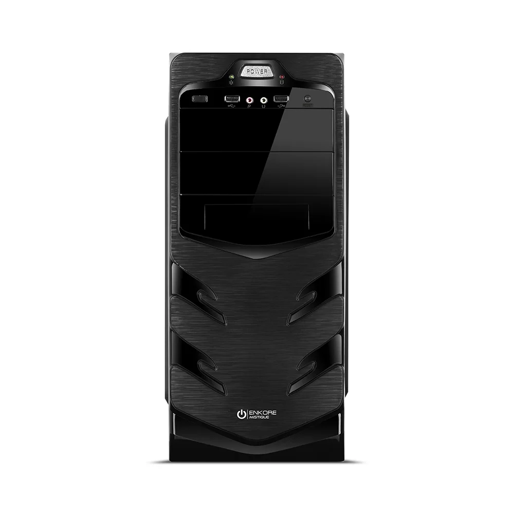 Case Gamer Enkore Mistique HD Audio ENK C2001 con Fuente de Poder 230W Color Negro