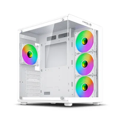Case Gamer Cybertel Xtreme CBX C5021W - White 4Fan ARGB Iluminación LED