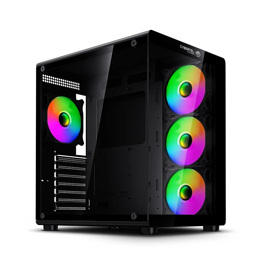 Case Gamer Cybertel Xtreme CBX C5021 - Black 4Fan ARGB Iluminación LED