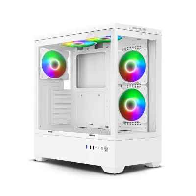 Case Gamer Cybertel Hunter CBX6000W - White 5 Fans ARGB