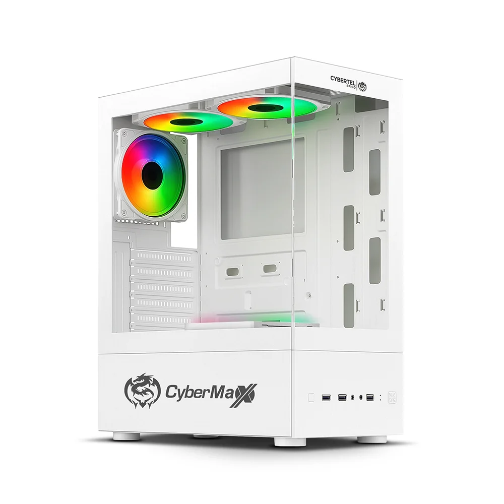 Case Gamer Cybertel Epico CBX5008RW - White 4 Fans ARGB