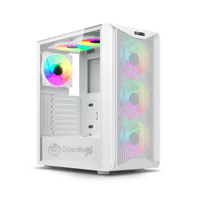 Case Gamer Cybertel Element+ CBX5011RW - 6 Fans ARGB White