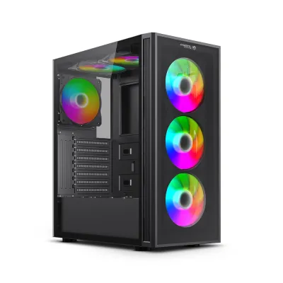 Case Gamer Cybertel Elektrom CBX C5001 - 6 Fans ARGB Vidrio Templado