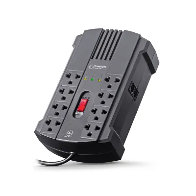Estabilizador de Voltaje AVR Power Lite PLI1200 Pulsar AVR 1200VA/600W 8 Salidas 4AVR+4Protect