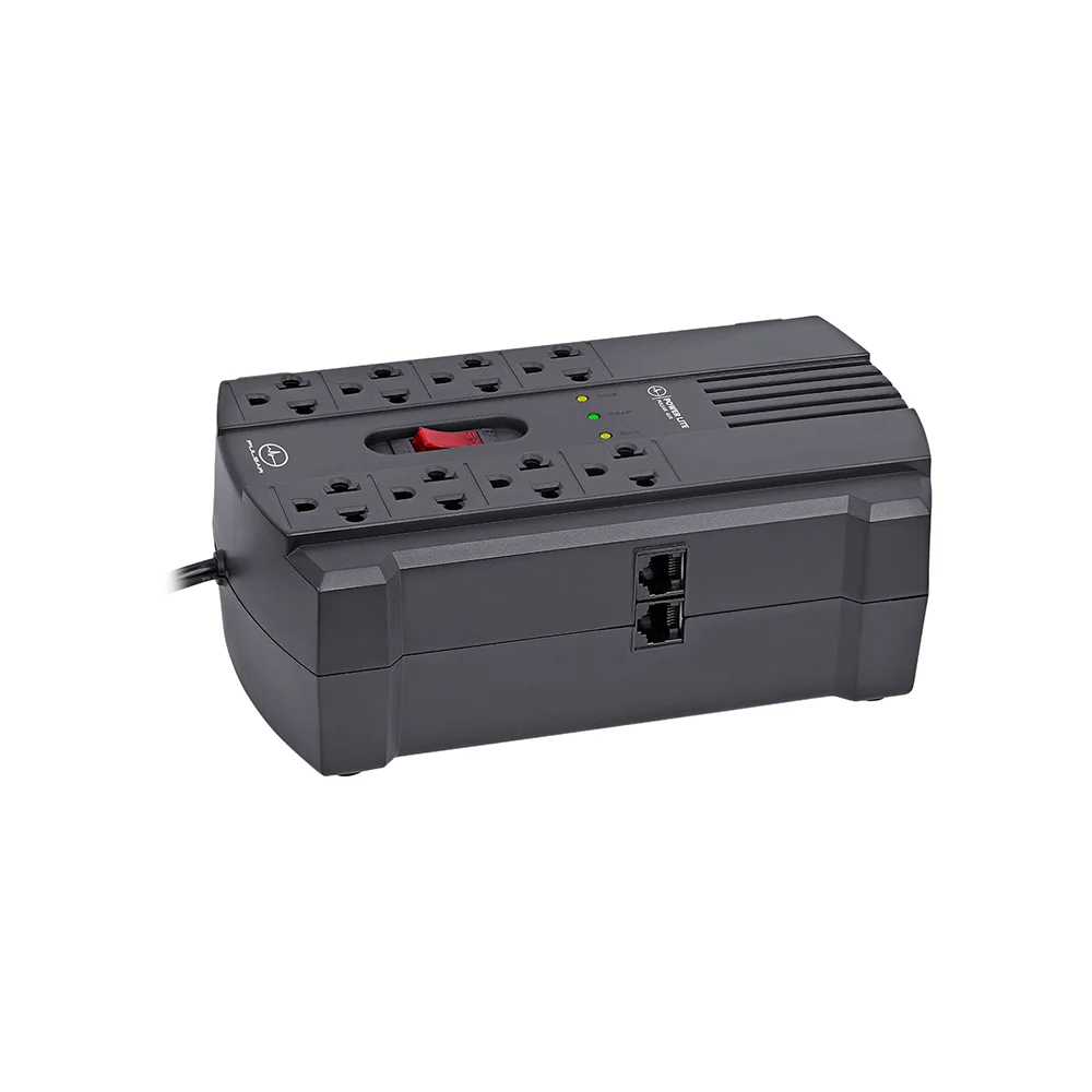 Estabilizador de Voltaje AVR Power Lite PLI1200 Pulsar AVR 1200VA/600W 8 Salidas 4AVR+4Protect