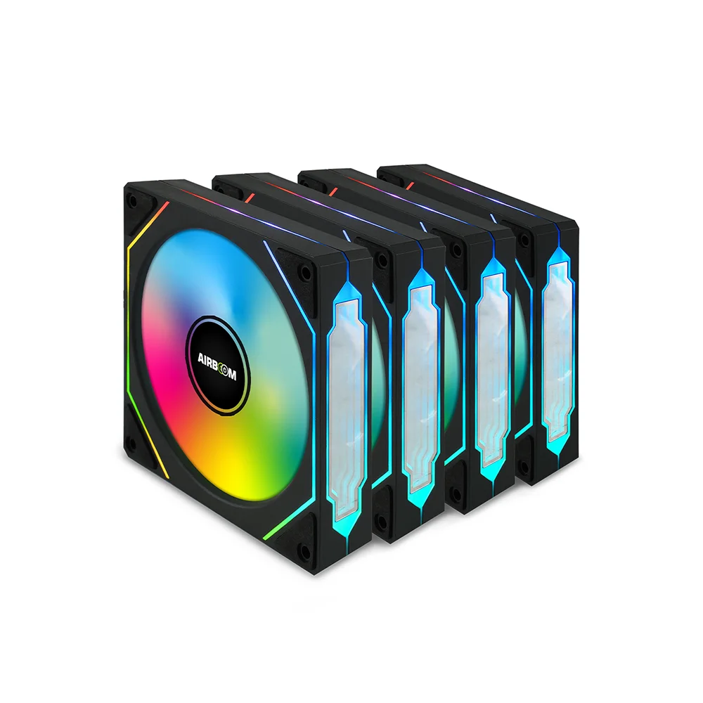 Cooler para Case Airboom Kit AB201 - 4 Ventiladores ARGB Vektor + Control Remoto