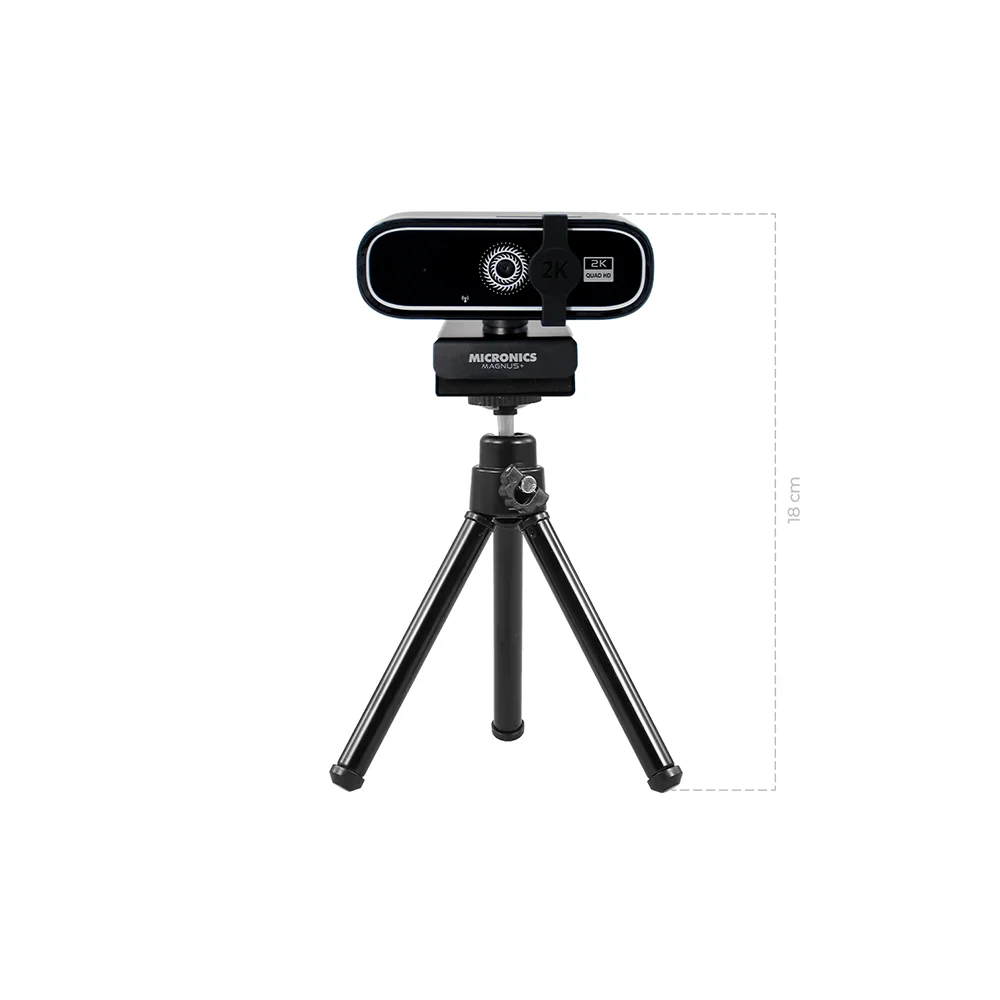 Cámara Web HD Micronics Magnus + Trípode 1440QHD Cámara Web Lente 2P2G (Con Trípode) MIC W701TR
