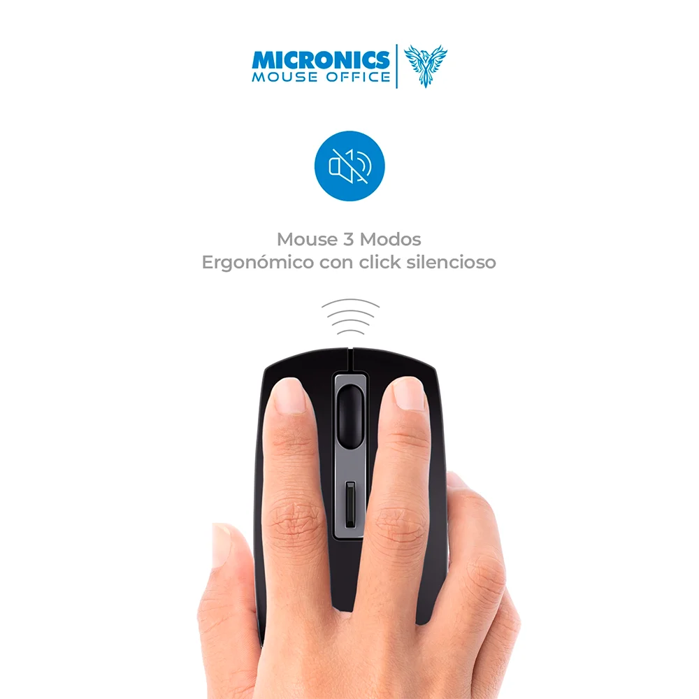 Mouse Inalámbrico Bluetooth Micronics Caprice M713 Rojo: Recargable
