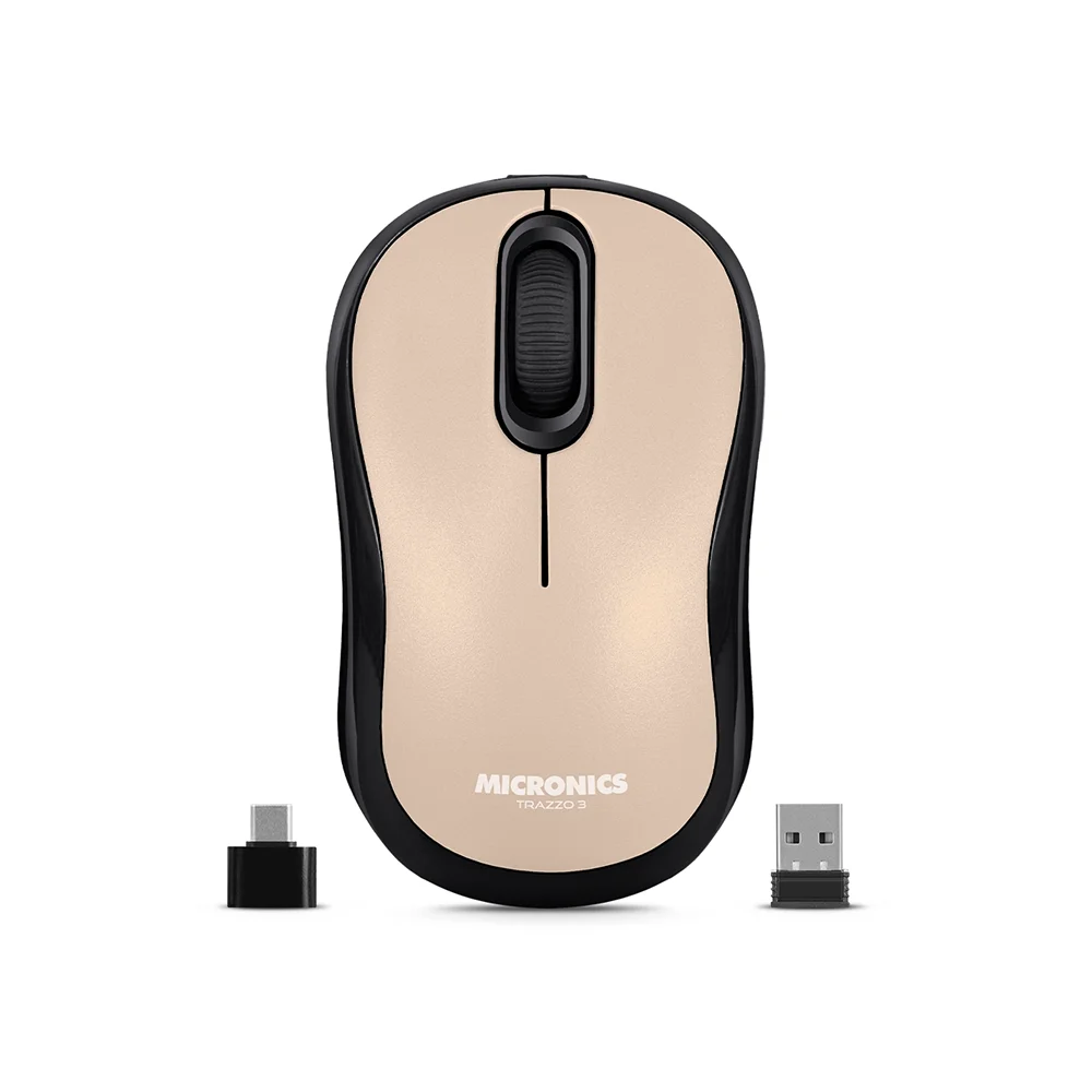 Mouse Inalámbrico Bluetooth Micronics Trazzo3 M700 Nude: Recargable USB-C