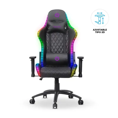 Silla Gamer Ergonómica Enkore Brain+ Purple Silla Gamer 2D + RGB ENC GC1004V+RGB
