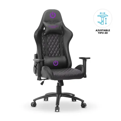 Silla Gamer Ergonómica Enkore Brain Purple Silla Gamer 2D (Terciopelo) ENC GC1004V