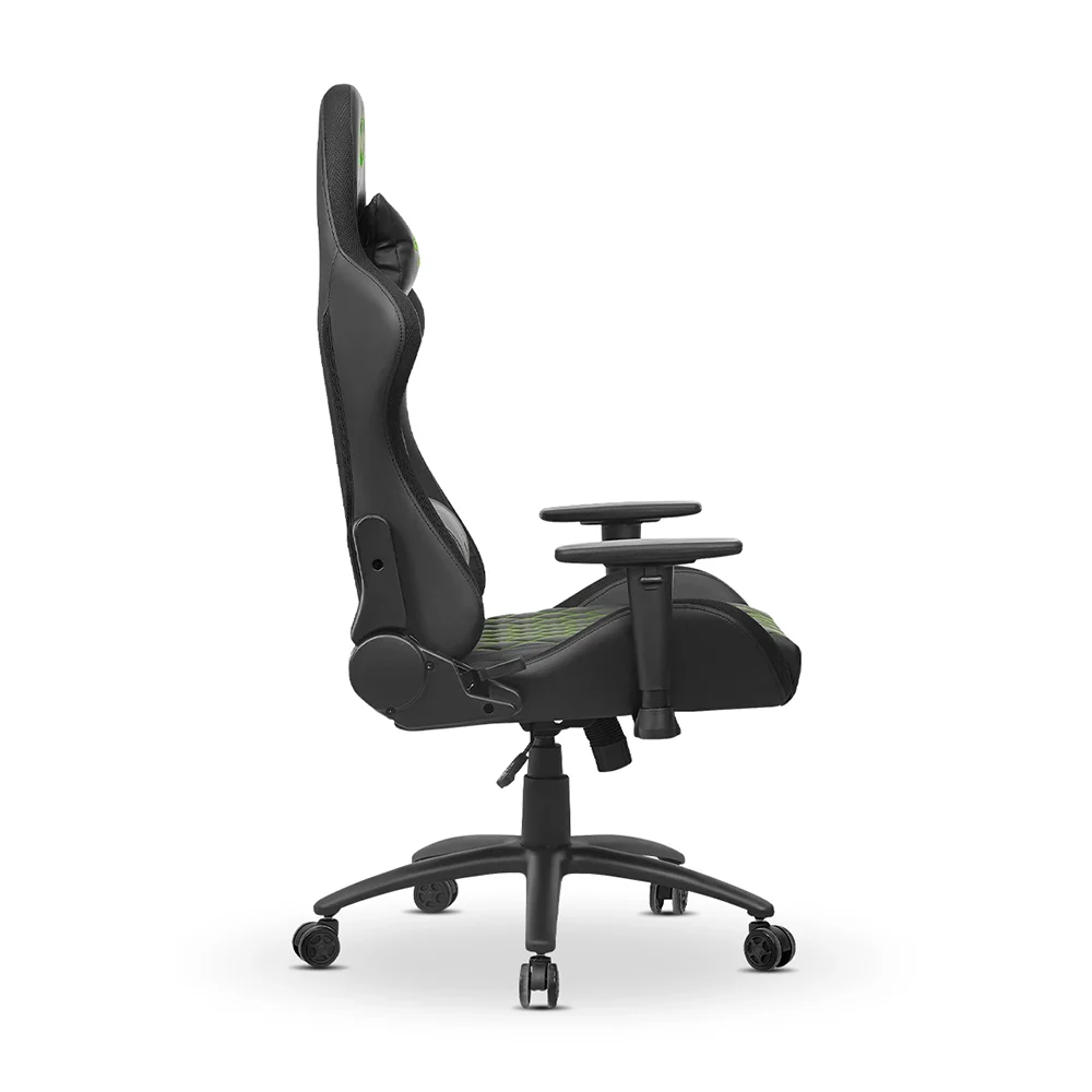 Silla Gamer Ergonómica Enkore Brain Green Silla Gamer 2D (Terciopelo) ENC GC1004V
