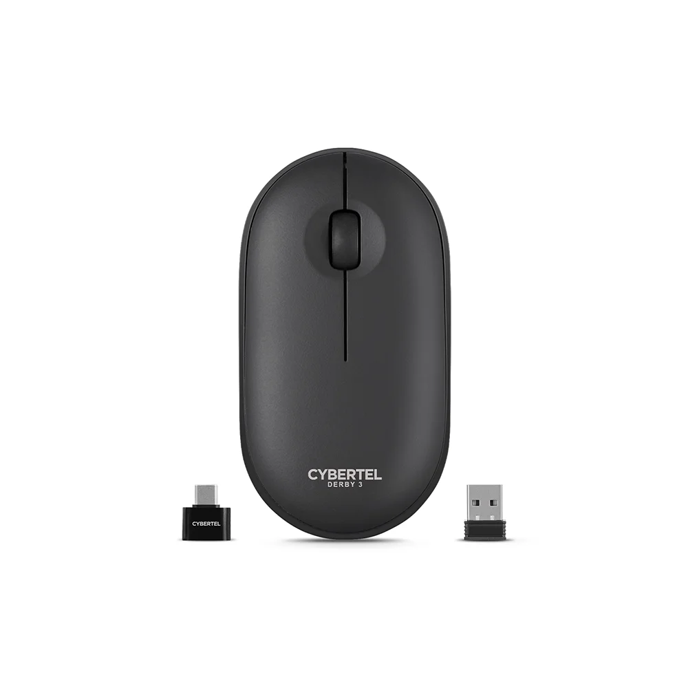 Mouse Inalámbrico Bluetooth Cybertel Derby M320 Negro: Recargable
