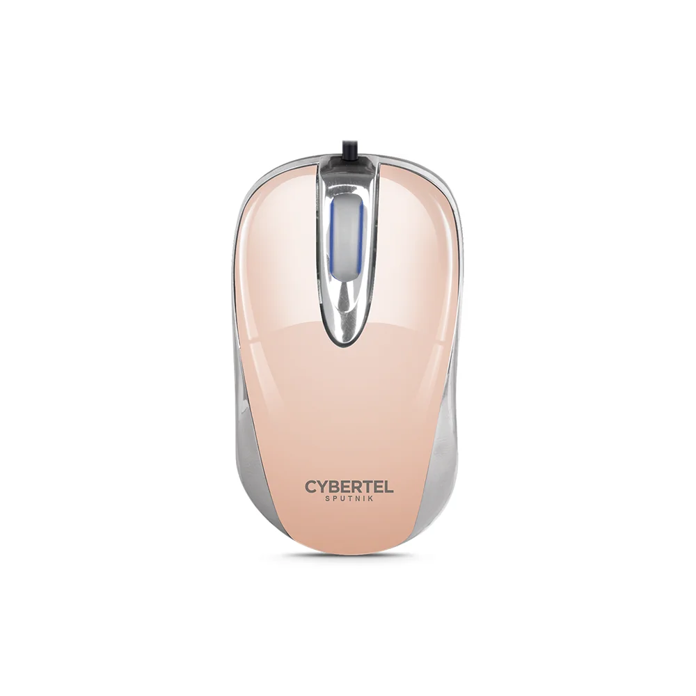 Mouse Óptico USB Cybertel Sputnik M204S Nude: Cable Retráctil