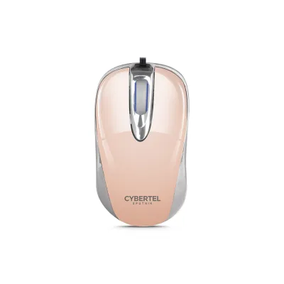 Mouse Óptico USB Cybertel Sputnik M204S Nude: Cable Retráctil