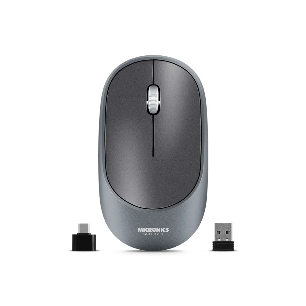 Mouse Inalámbrico Bluetooth Micronics Shelby M701 Gris: Recargable