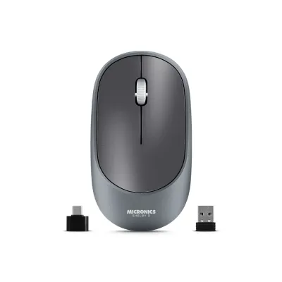 Mouse Inalámbrico Bluetooth Micronics Shelby M701 Gris: Recargable