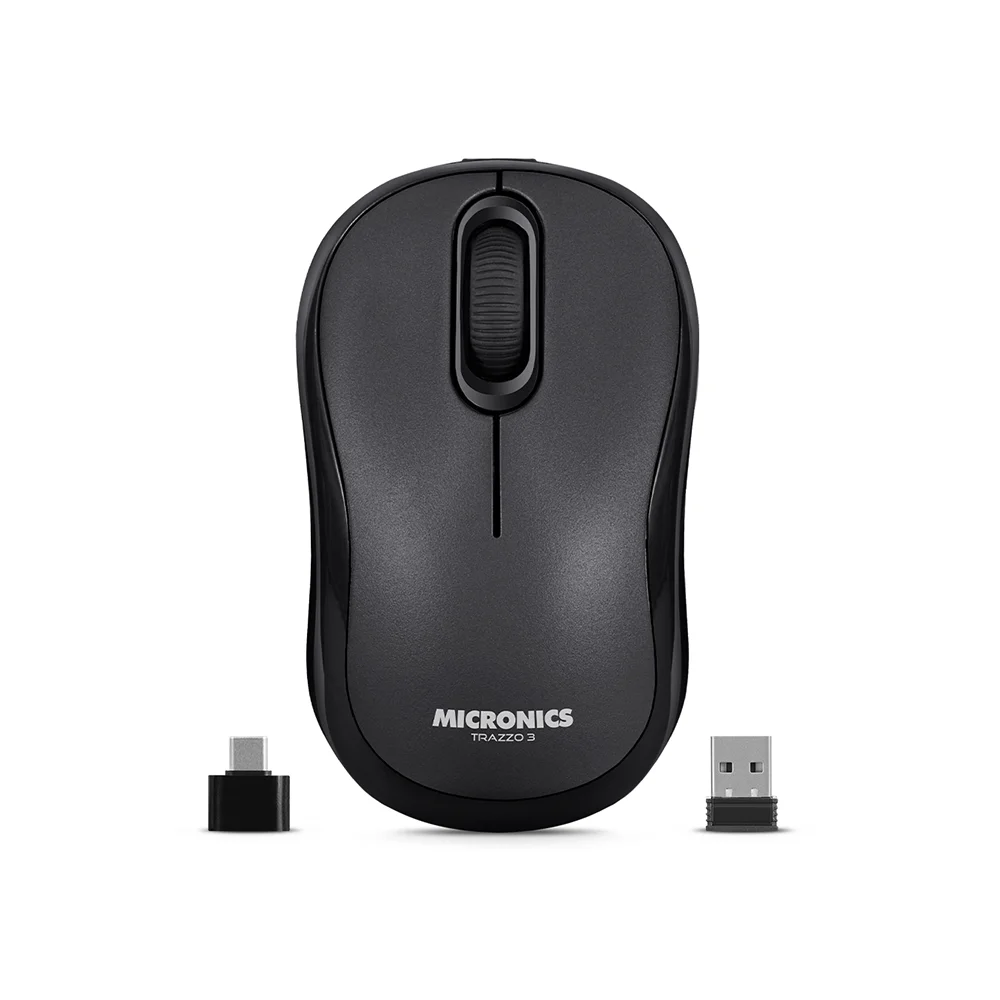 Mouse Inalámbrico Bluetooth Micronics Trazzo3 M700 Gris Oscuro: Recargable