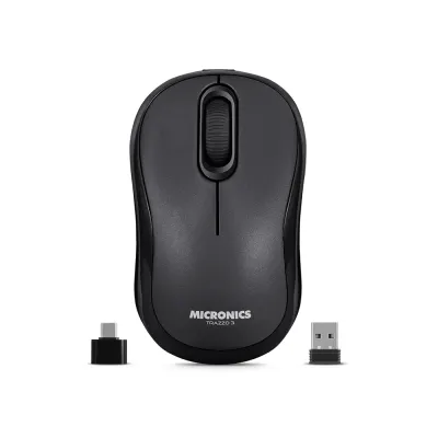 Mouse Inalámbrico Bluetooth Micronics Trazzo3 M700 Gris Oscuro: Recargable