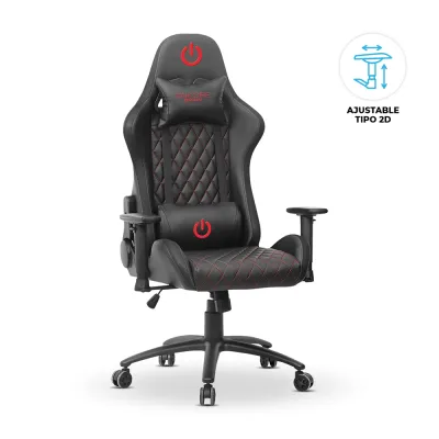 Silla Gamer Ergonómica Enkore Brain Red Silla Gamer 2D (Terciopelo) ENC GC1004V