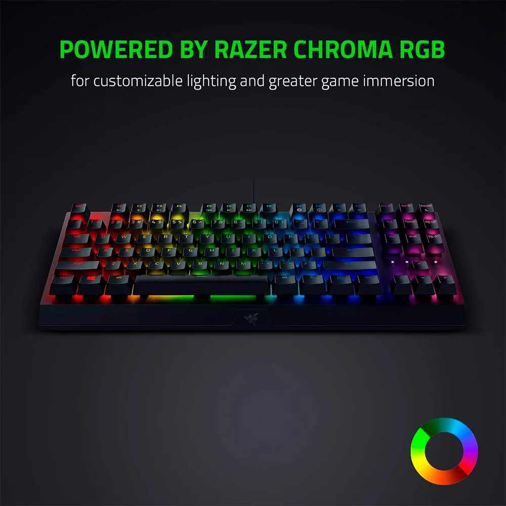 Teclado Mecánico Razer BlackWidow V3 TKL Switch Amarillo Inglés Negro - RZ03-03491800-R3M1