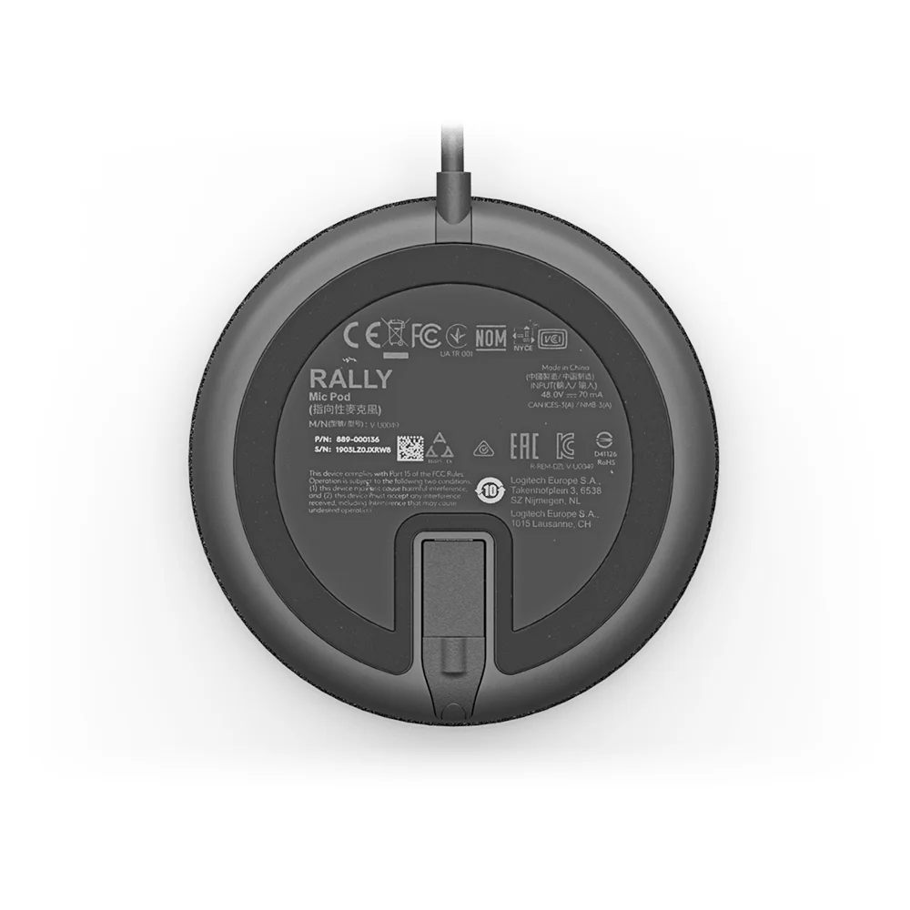 Micrófono de Expansión Logitech Rally Negro - 989-000430
