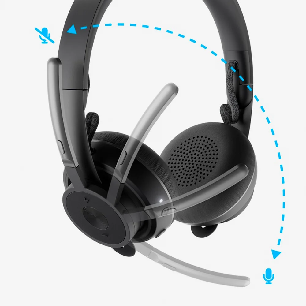 Audífono con Micrófono Logitech Zone Wireless Bluetooth Grafito - 981-001151
