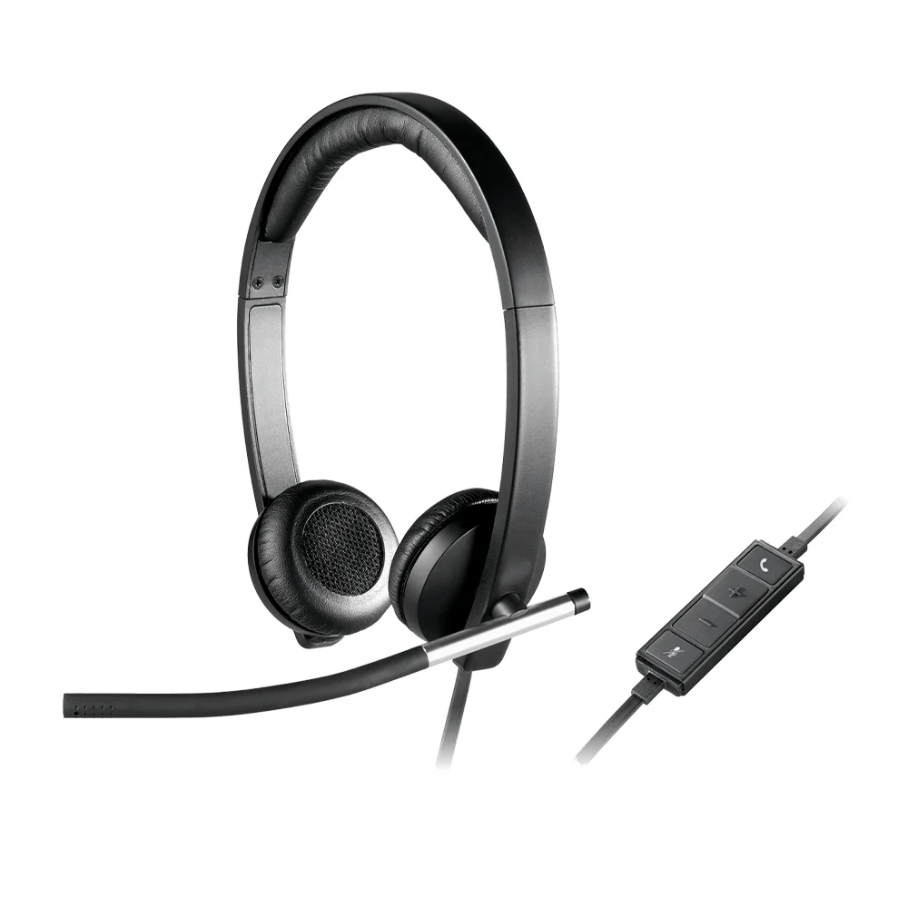 Audífono con Micrófono Logitech H650e USB Estéreo Negro - 981-000518