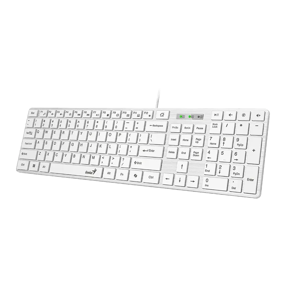 Teclado Genius SlimStar 126 USB Español Blanco - 31310017409