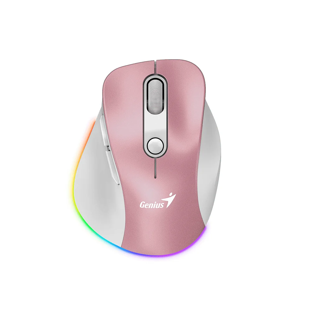 Mouse Genius Ergo 9000S Pro Inalámbrico y Bluetooth Rosa - 31030039403