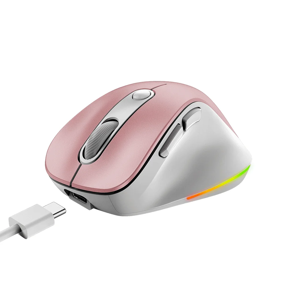 Mouse Genius Ergo 9000S Pro Inalámbrico y Bluetooth Rosa - 31030039403