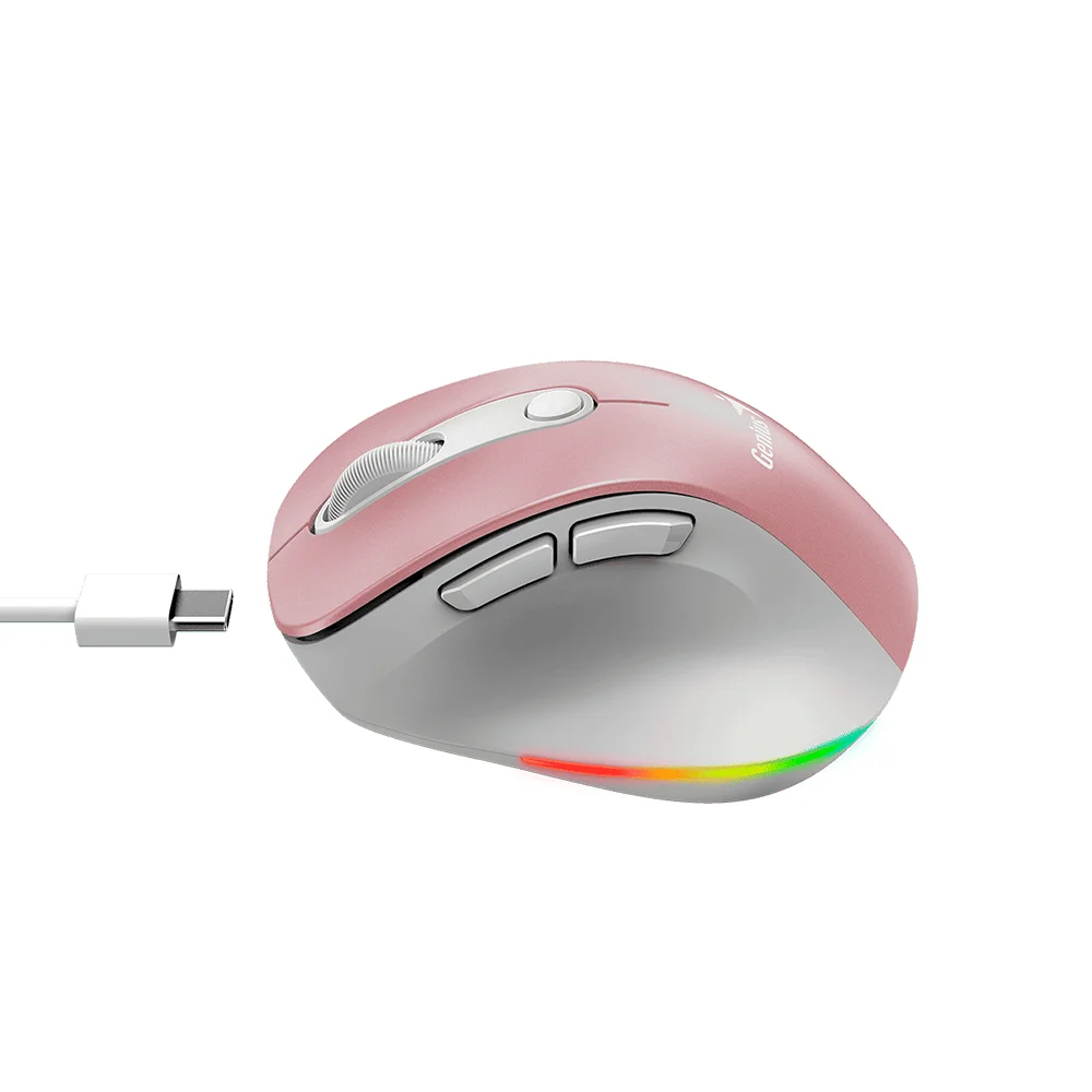 Mouse Genius Ergo 9000S Pro Inalámbrico y Bluetooth Rosa - 31030039403