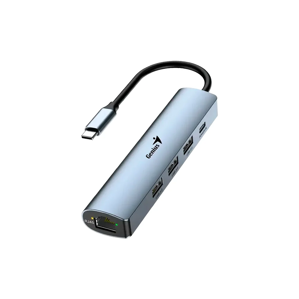 Hub USB-C Genius UH-545 Gigabit Ethernet Negro - 31240004400