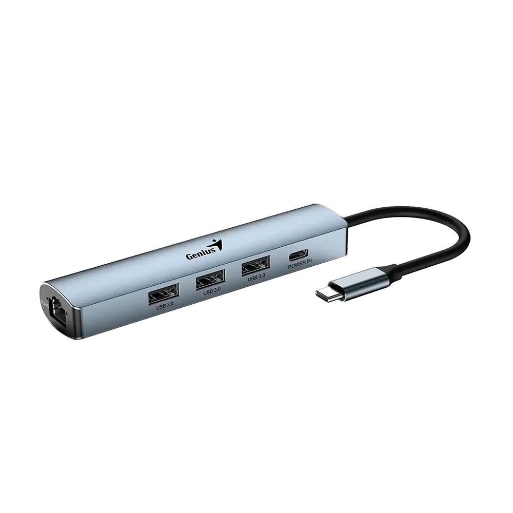 Hub USB-C Genius UH-545 Gigabit Ethernet Negro - 31240004400