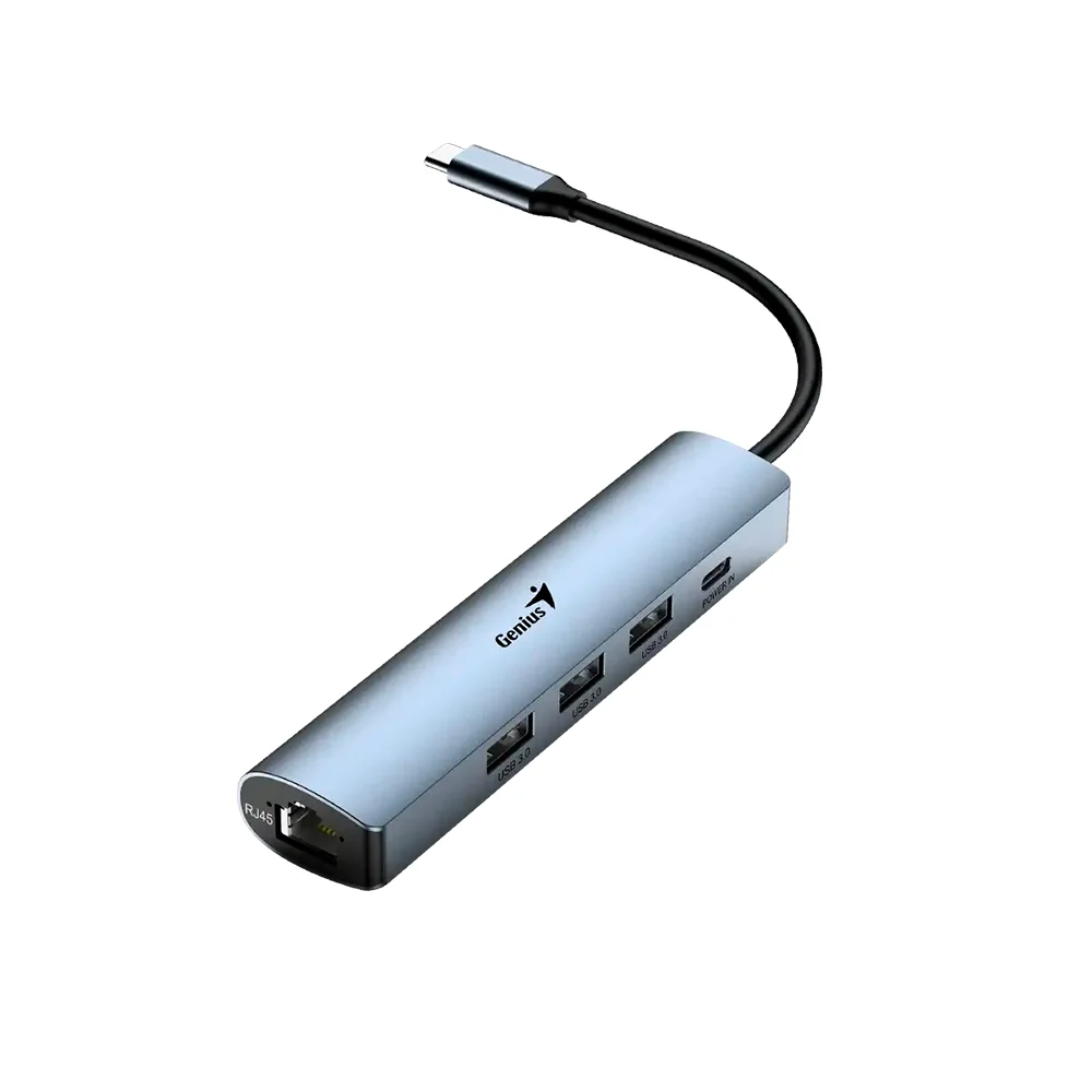 Hub USB-C Genius UH-545 Gigabit Ethernet Negro - 31240004400