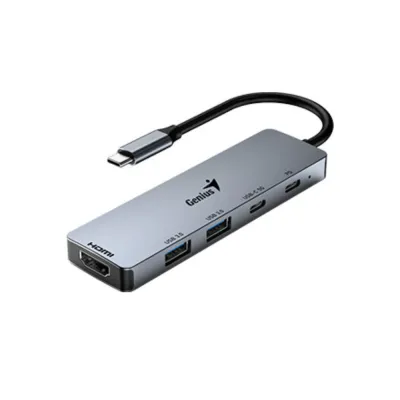 Hub USB-C Genius UH-500 HDMI 4K Plateado - 31240003400
