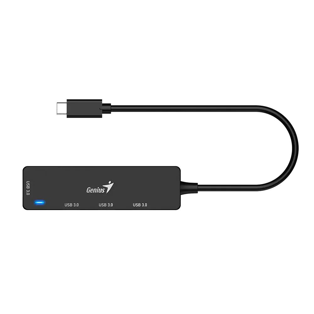 Hub USB-C Genius UH-400 de 4 Puertos USB-A 3.0 Negro - 31240002400
