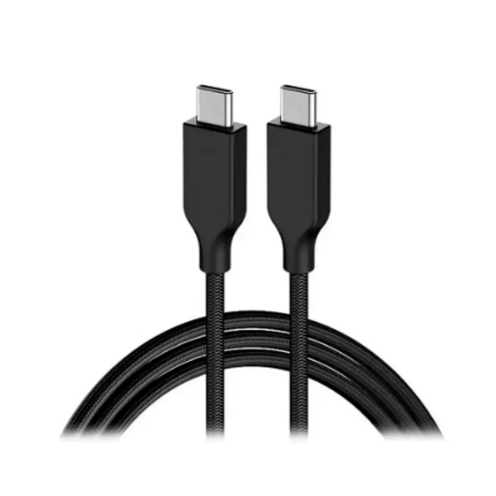 Cable USB-C a USB-C Genius ACC-C2CC-3A 100cm Trenzado Negro - 32590006400