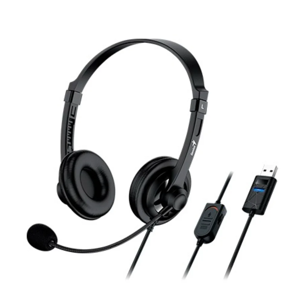 Audífono con Micrófono Genius HS-230U USB Negro - 31710021401