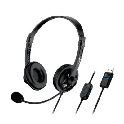 Audífono con Micrófono Genius HS-230U USB Negro - 31710021401
